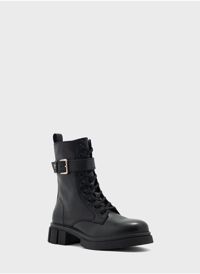 TOMMY HILFIGER - Feminine Biker Boot - Image 1