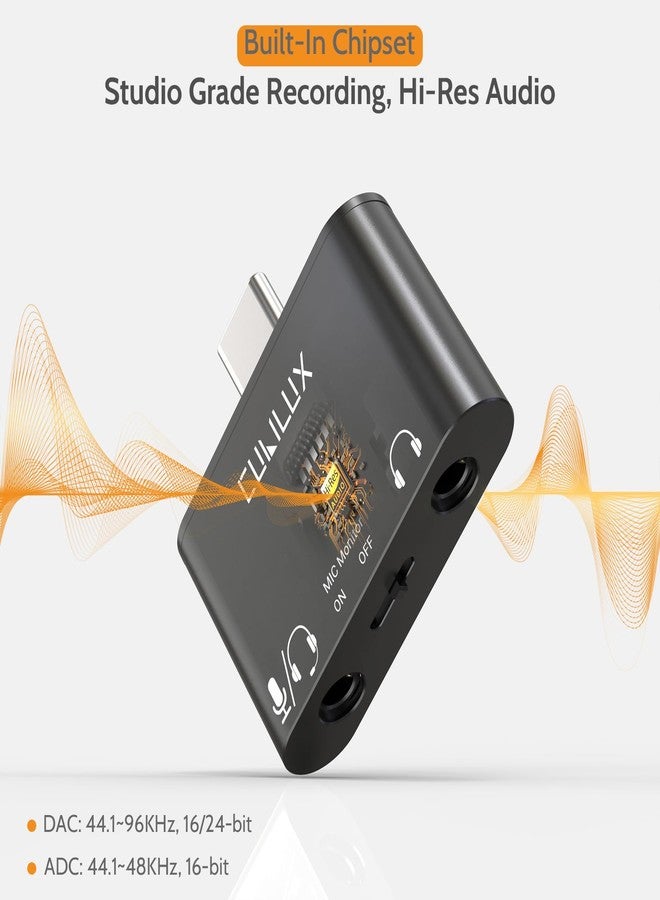 Cubilux USB C to TRRS MIC Adapter with Monitor, Type C Headphone Microphone Splitter, 3.5mm Audio MIC Connector for iPhone 16/15, iPad Pro 13/12.9/11, iPad Air 13/5th/4th, Galaxy, Pixel, Android Phone - Image 4