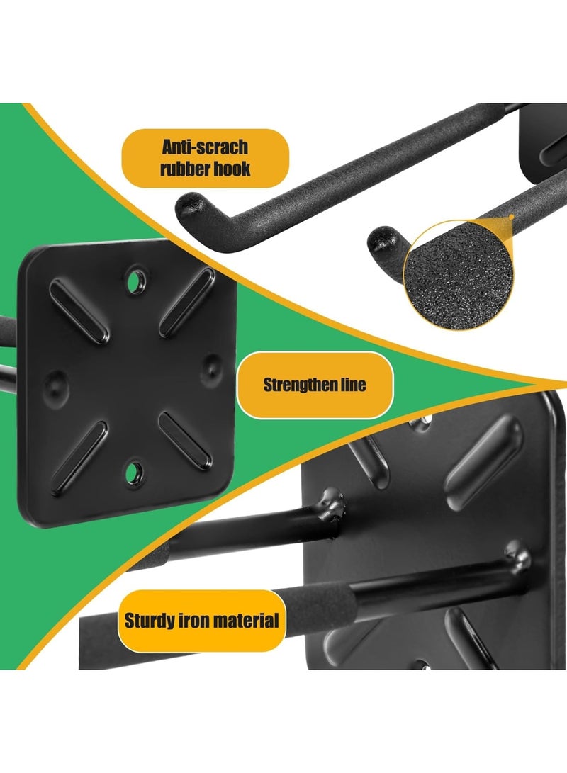 Zikra 2PCS Heavy Duty Garage Hooks and Tool Organizer, Wall Mount Utility Storage Hangers for Car Tires, Ladders, Chairs Rack, Garden Tools, Power Tools and More(12.4 Inches) - Image 4