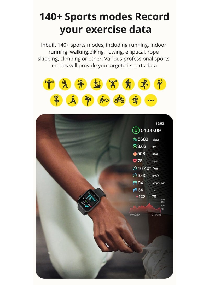 COLMI P71 Smart Watch - Sports Heart Rate Monitor, Step Counter, IP67 Water Resistant, Full Screen, Magnetic Attachment Smart Watch - Image 3