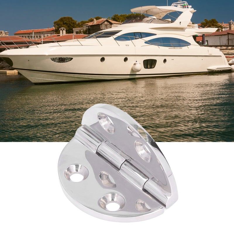 64mm Round Hinge 316 Stainless Steel Mirror Polished Hinges Hole Mounting for Marine Equipment - Image 3