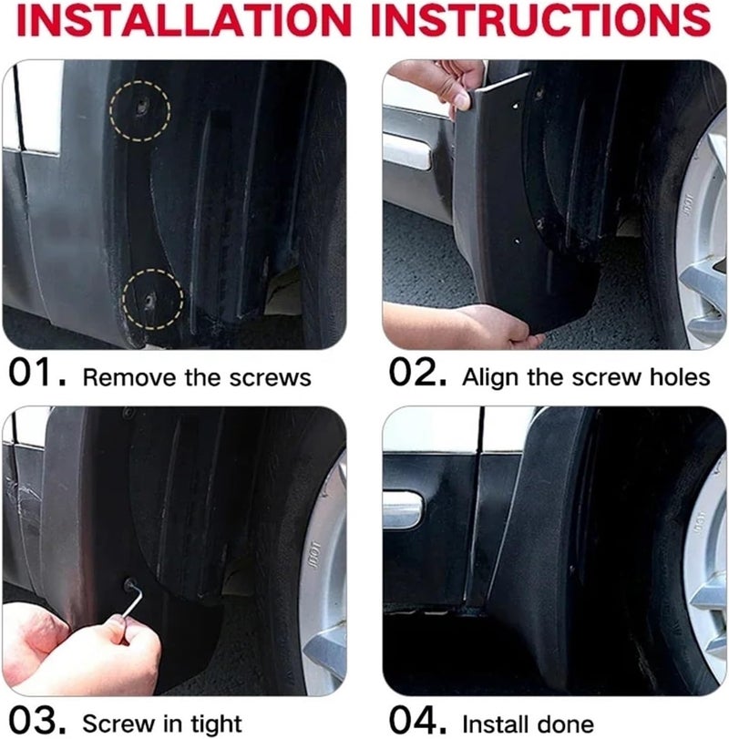 MudFlaps，Compatible With Hyundai TUCSON Hybrid N Line 2024 2025 Mudguards Mud Flaps Splash Guards Wheels Fender Car Accessories 4Pcs - Image 5