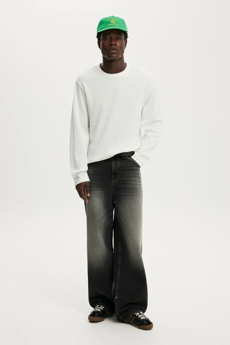 كوتون اون Cropped Fit Textured Long Sleeve