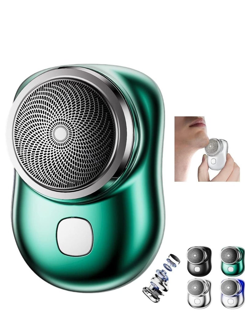 ELTRAZONE Mini&Portable Electric Shaver, New Pocket Portable Electric Shave, Magic USB Mini Shaver Electric Razor For Men, Rechargeable Travel Razors For Men Electric Shaver For Shaving Face(Green) - Image 1