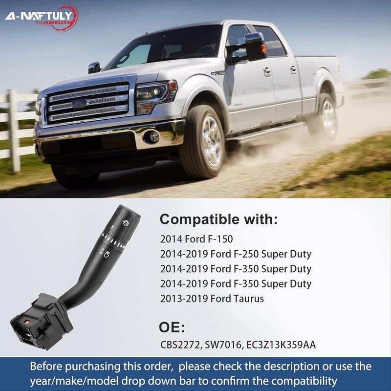 A-NAFTULY Turn Signal Switch Replacement for Ford F150, F250, F350, and Taurus - Image 2