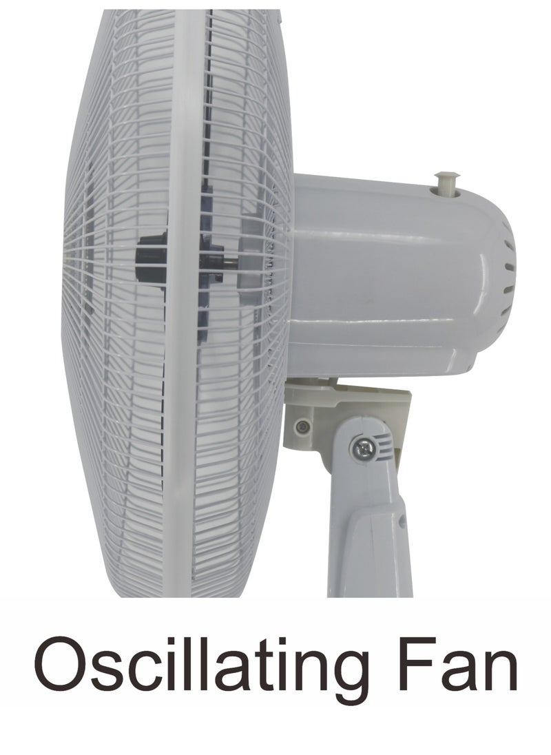 16 Inch Table Fan 3 Speed Settings With Oscillating/Rotating And Static Feature Electric Portable Desktop Cooling Fan