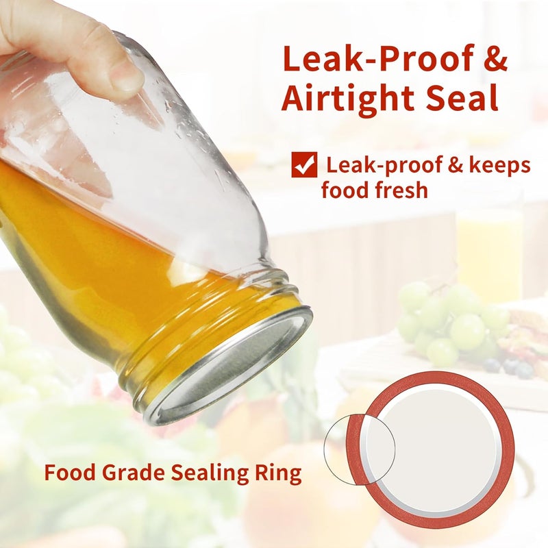 Aliggbent 150 Pcs Wide Mouth Canning Lids, 86MM Airtight Split-Type Mason Jar Lids, Leakproof Bulk Wide Mouth Canning Jar Lids for Canning Food, Jams, Fruits & DIY Decor - Image 3