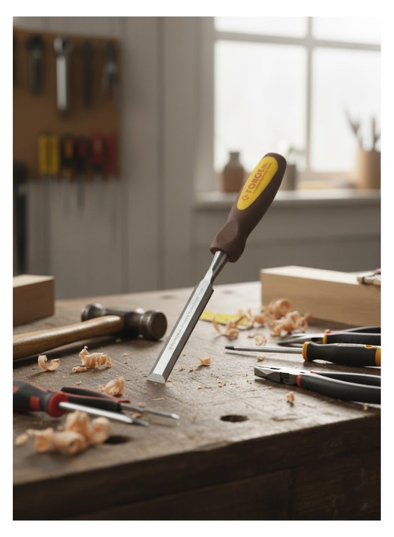 Force Wood Chisel Yellow Brown 18 mm - Image 1