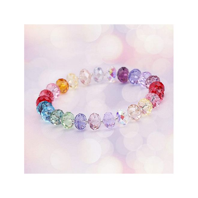 Essen Crystal Glass Beads Bracelet Making Kit for Kids - Sparkly 1368pc Jewelry Craft Set, 6yr+ - Image 4