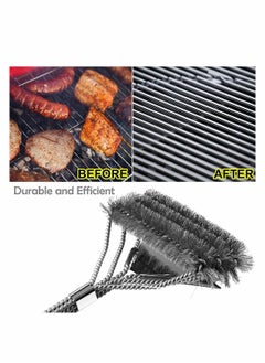 Spatula Stainless Steel Wire Bristles Camping Brush Ideal for Charcoal Gas Electric Grill Stainless Steel Grill Cleaning Brush BBQ Grill Barbecue Brush with Stainless Steel Bristles - pzsku/ZD3C51D7B3C4F755C9D61Z/45/_/1658129402/35c08d8d-bf24-431d-a756-548cf62c0093