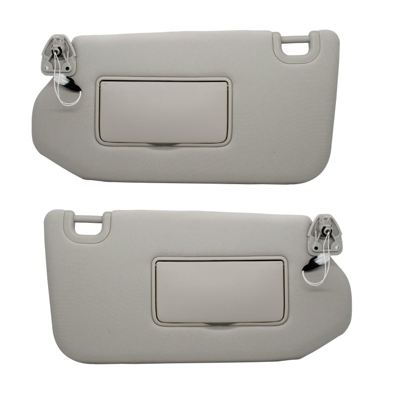 NHILES Left Driver Side  Right Passenger Sun Visor with Lamp  Mirror for 20132020 Nissan Pathfinder 20142020 Infiniti QX60 and 2013 Infiniti JX35OEM 964019PB0A 964009PB0A Grey