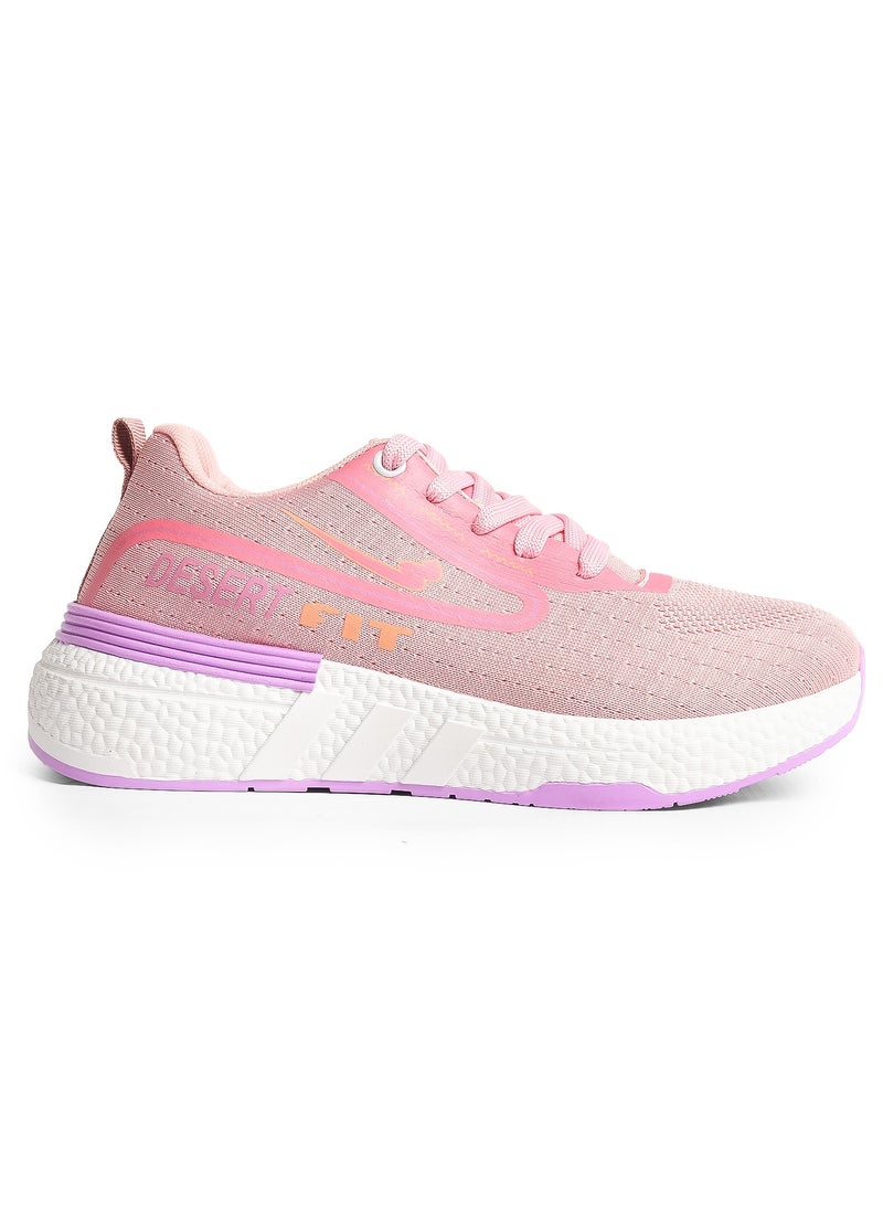 Desert - Women's Sportive Knit Sneakers – Stylish Printed Design - Image 1