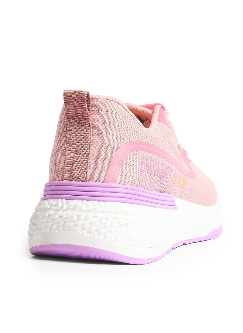 Desert - Women's Sportive Knit Sneakers – Stylish Printed Design - Image 1