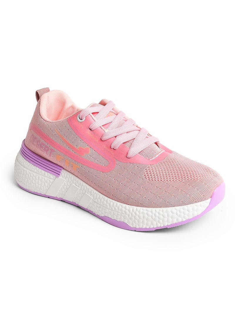 Desert - Women's Sportive Knit Sneakers – Stylish Printed Design - Image 1