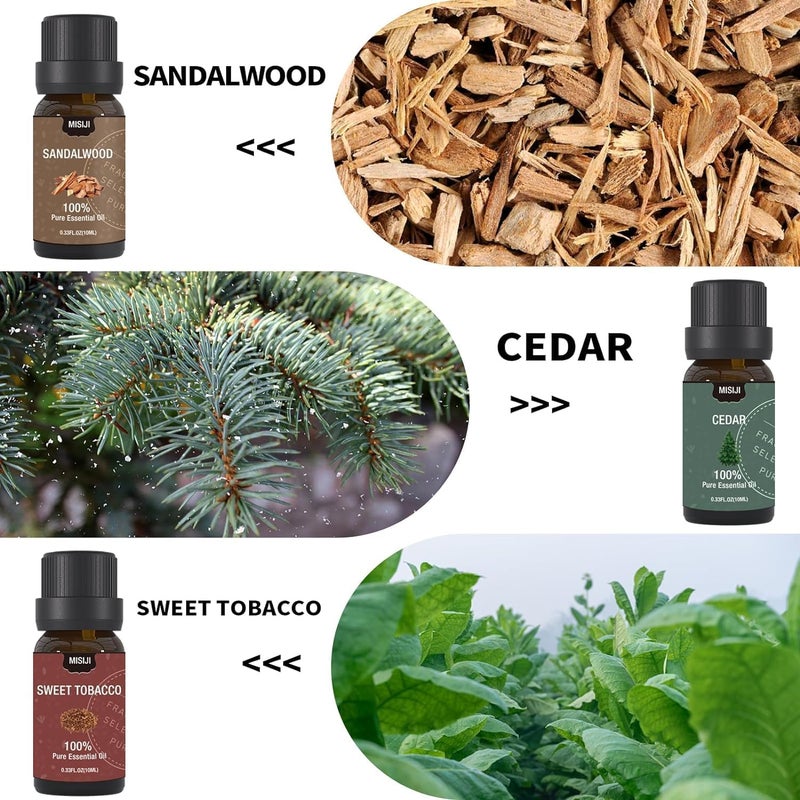 MISIJI Aromatherapy Essential Oil Set for Men, Aromatherapy Diffuser for Candle,6 * 10ml - Image 5