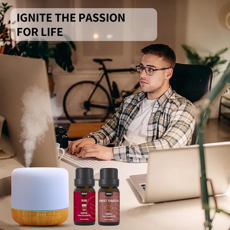 MISIJI Aromatherapy Essential Oil Set for Men, Aromatherapy Diffuser for Candle,6 * 10ml - Image 2