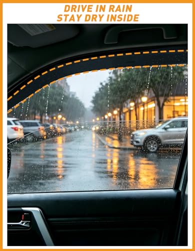 Deejecsun inChannel Window Rain Guards Fit for Dodge RAM 2500 3500 20192026 Crew Cab Extra Durable Window Deflectors Big Horn Vent Visors Vent Shades Truck Window Visor Exterior Car Accessories - Image 3
