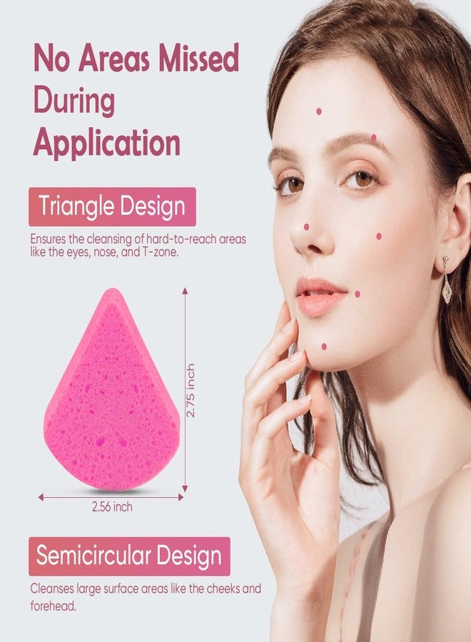 AIDEA 48Count Compressed Facial Sponges Pink, Disposable Face Sponges, 100% Natural Cellulose Cosmetic Spa Sponges for Facial Cleansing, Exfoliating, Makeup Remover Pads, Travel Essentials - Image 4