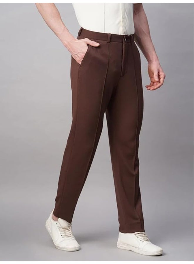 greciilooks سروال رجالي من GRECIILOOKS – خامة بولي لايكرا بخصر متوسط ​​الارتفاع | بنطال صيفي مريح برباط شد | قصة مريحة للمكتب والاستخدام اليومي غير الرسمي - Image 3