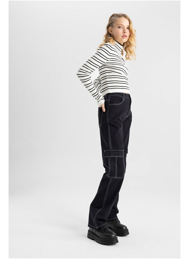 DeFacto - Woman Straight Fit Cargo Woven Trousers - Image 1
