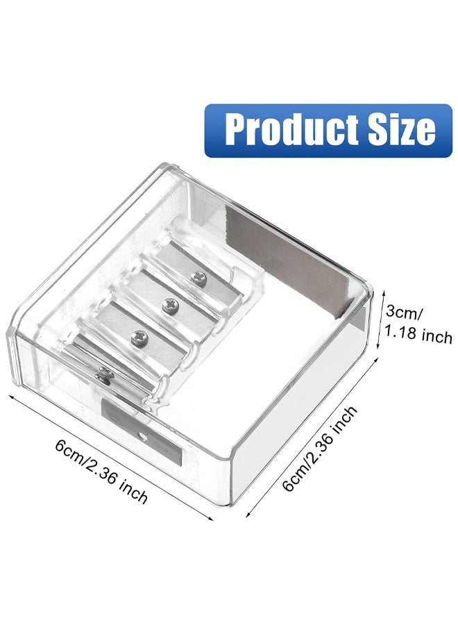 Carpenter Long Point Manual Pencil Sharpener With Plastic Lid 4 Holes Handheld Sharpener For Sketching, Charcoal, Colored Pencils - Image 2