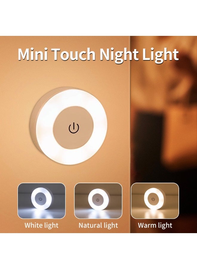 2PCS Adjustable LED Night Light, LED Bedside Lamp, 3 Color Modes (White, Warm, Cool), Touch-Controlled, Magnetic Wall Mount for Indoor Use (Kids Bedroom, Corridor, Kitchen, Bedroom, Shoe Cabinet), Rechargeable Lithium Battery, Indoor Lighting | Modern Wall Light | Adjustable Brightness, Night Light - Image 4