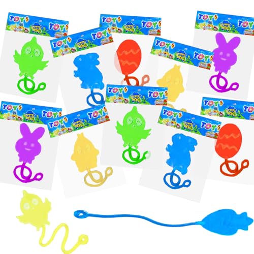 CHHOEAV 36 Pack Easter Sticky Hands Toys Bunny Chick Egg Carrot Styles Stretchy Toys Easter Basket Stuffers Easter Egg Fillers Party Favors Gifts for Kids Boys Girls - Image 1