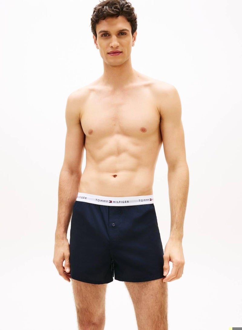 TOMMY HILFIGER 2-Pack Signature Logo Poplin Boxer Shorts - Image 2