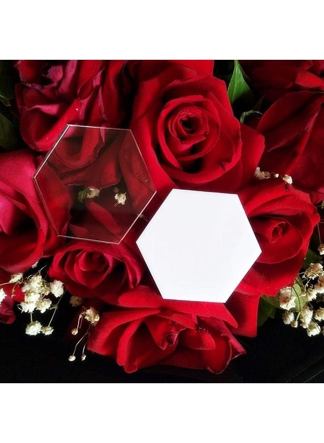 Lamsit Ibdaa - LAMSIT IBDAA Acrylic Hexagon 3mm Thick Pack of 16 (6 x 7 cm, White) - Image 1
