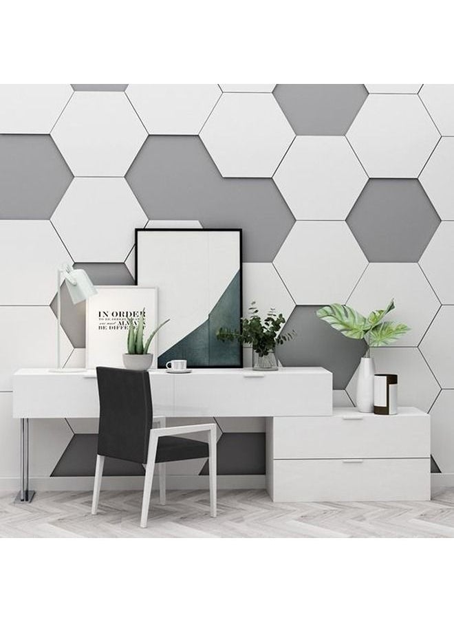 Lamsit Ibdaa - LAMSIT IBDAA Acrylic Hexagon 3mm Thick Pack of 16 (6 x 7 cm, White) - Image 1