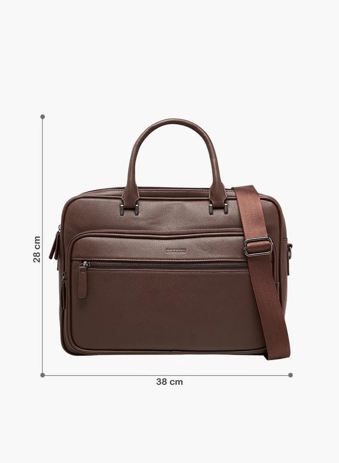 دوتشيني Men Solid Laptop Bag