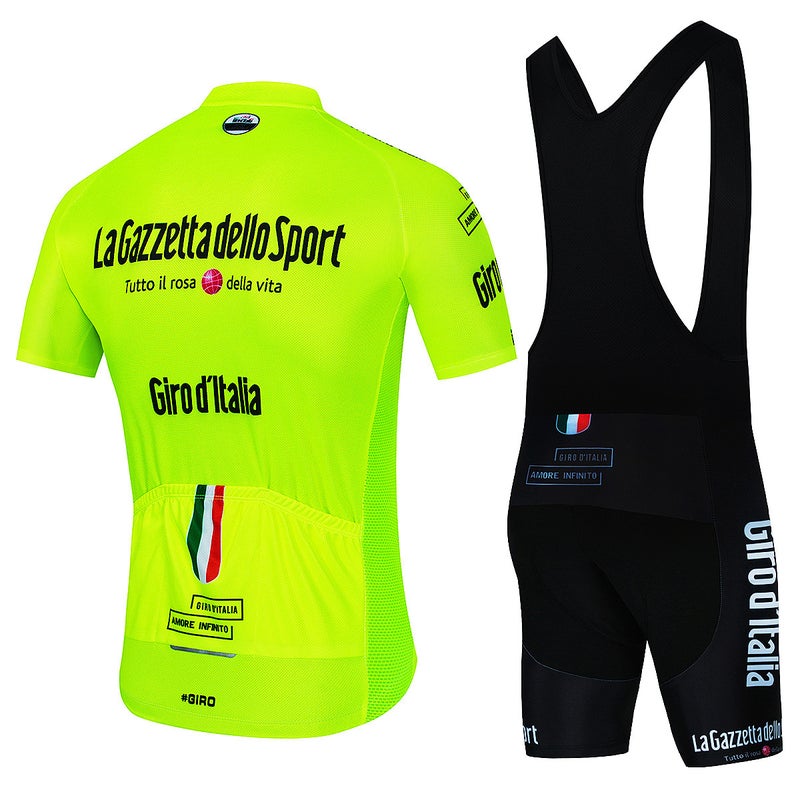 Men's Cycling Jersey Set with Short Sleeves and Bib Shorts - Image 4