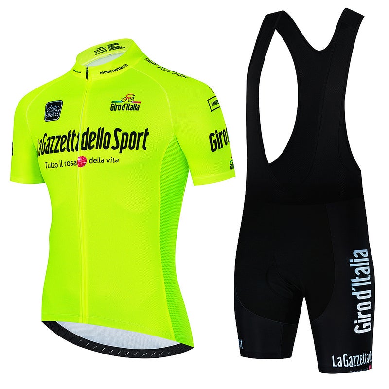 Men's Cycling Jersey Set with Short Sleeves and Bib Shorts - Image 3