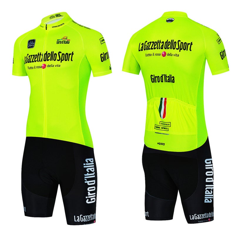 Men's Cycling Jersey Set with Short Sleeves and Bib Shorts - Image 5