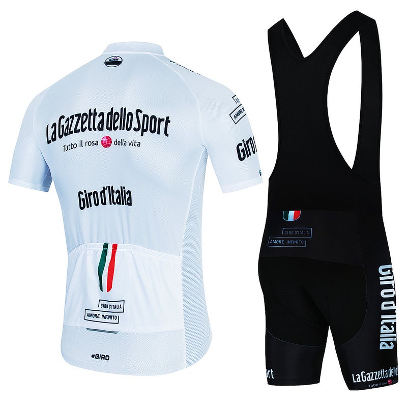 Men's Cycling Jersey Set with Short Sleeves and Bib Shorts - Image 2