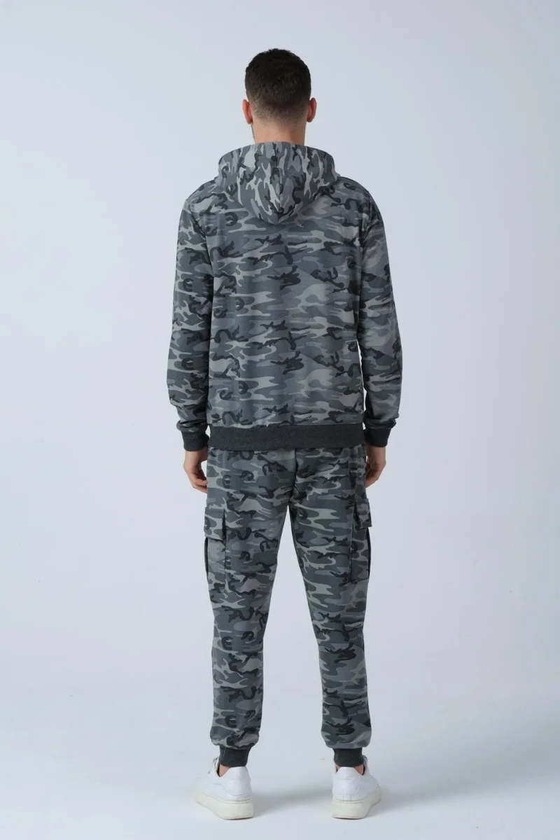 الكسندر جاردي Camouflage Patterned Hooded Sweatshirt (E21-72101-UST)