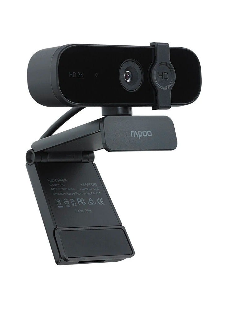 رابو، XW2K، كاميرا ويب، 2560 × 1440 بكسل، USB 2.0، أسود - Image 1