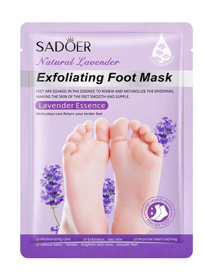 SADOER Lavender Essence Exfoliating Foot Mask Moisturizes  - Image 1