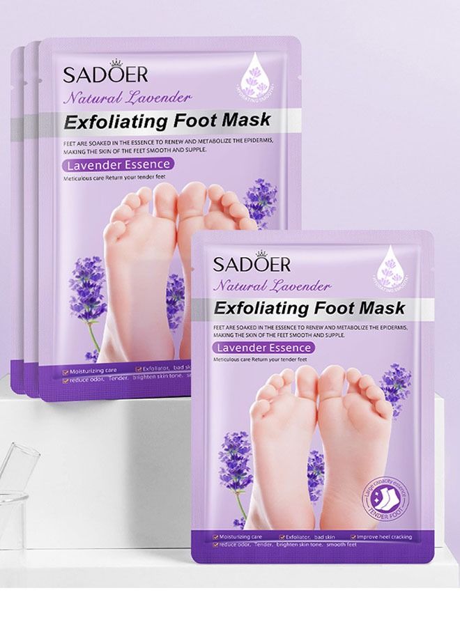 SADOER Lavender Essence Exfoliating Foot Mask Moisturizes  - Image 2