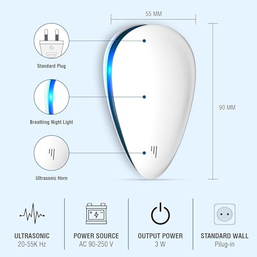 Go well Satin Bonnet Ultrasonic Electric Pest Repellent - Image 2