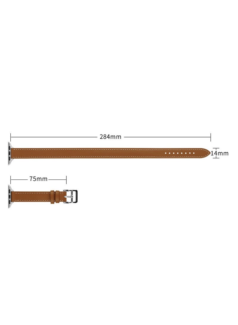Ethnic Replacement Watchband For Apple Watch Series 1/2/3/4/5/6/7/SE 38-40-41mm Brown - Image 2