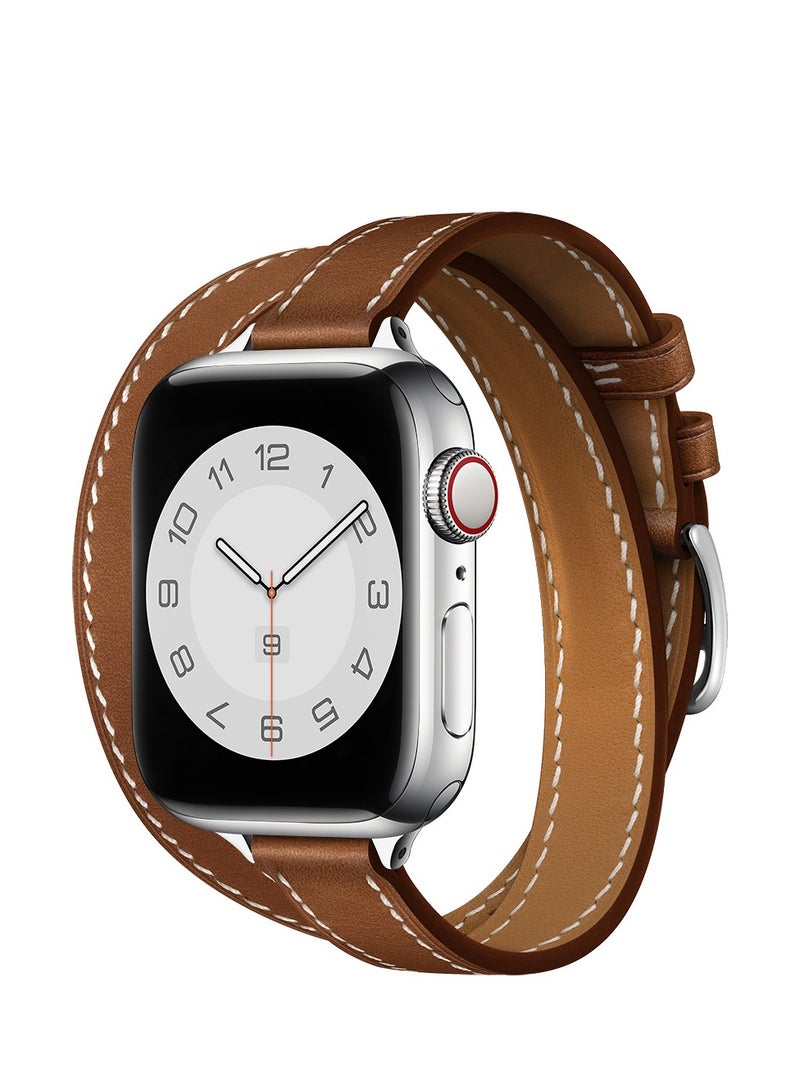 Ethnic Replacement Watchband For Apple Watch Series 1/2/3/4/5/6/7/SE 38-40-41mm Brown - Image 1