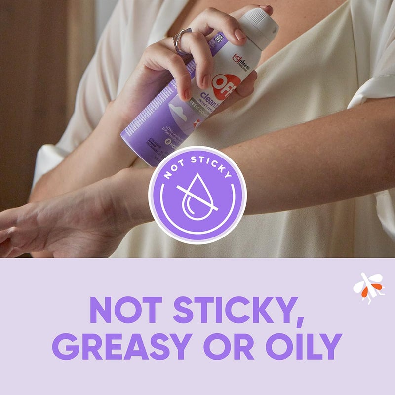 OFF! Clean Feel Insect Repellent Aerosol with 20% Picaridin, Bug Spray with Long Lasting Protection from Mosquitoes, Feels Good on Skin, 5 oz - Image 4