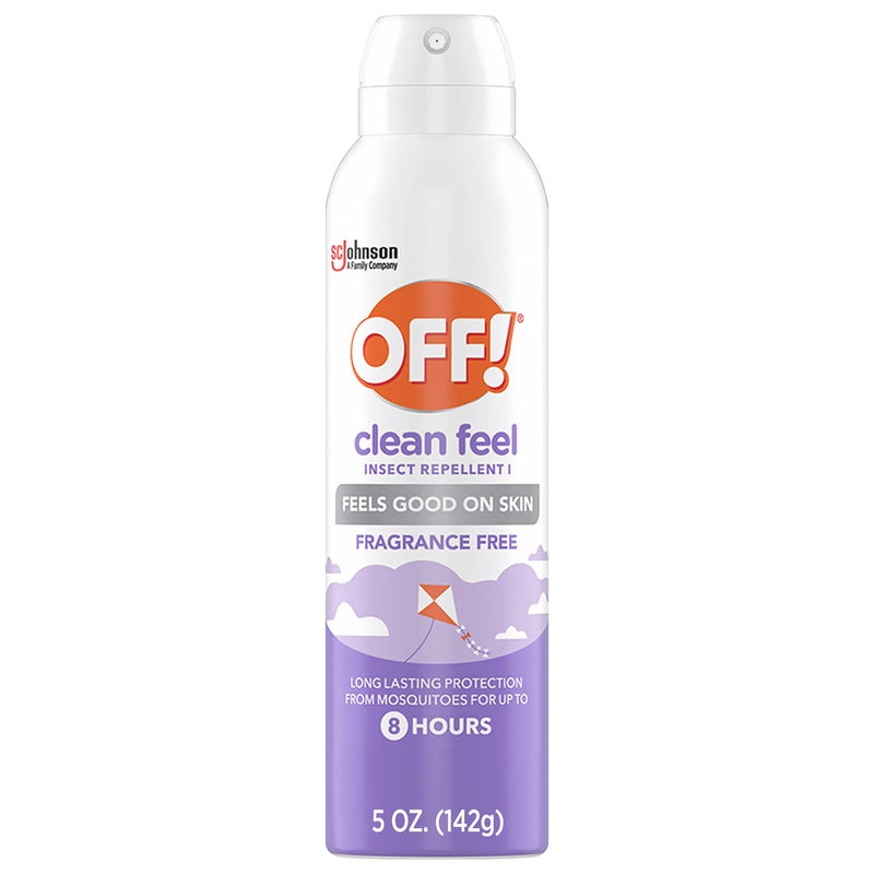 OFF! Clean Feel Insect Repellent Aerosol with 20% Picaridin, Bug Spray with Long Lasting Protection from Mosquitoes, Feels Good on Skin, 5 oz - Image 1