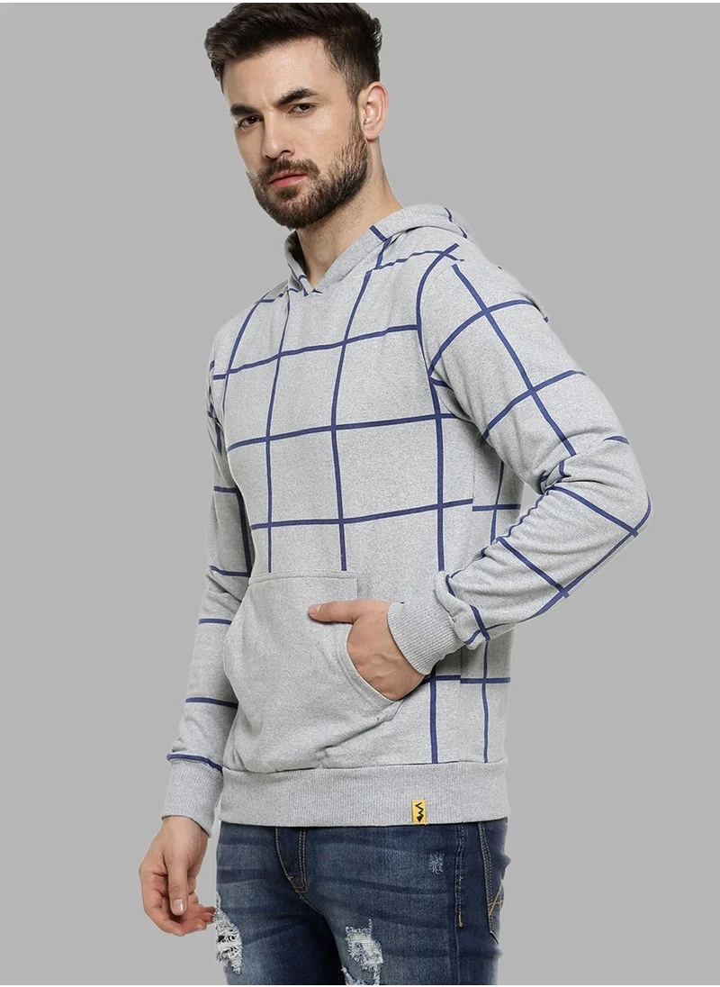 Campus Sutra Front Pocket Printed Hoodie