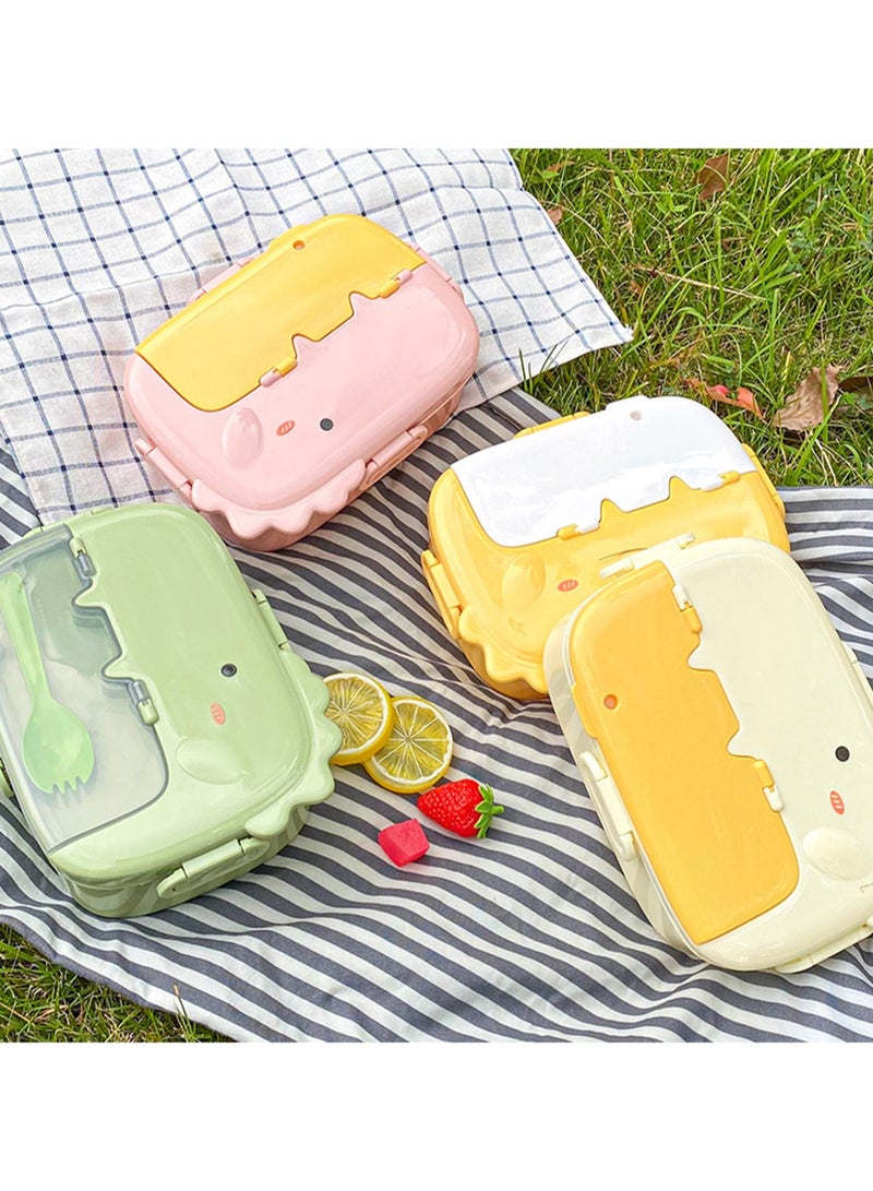 Cartoon Insulated Lunch Box, Student Canteen Lunch Box, Office Worker Microwaveable Lunch Box (Yellow) - Image 4