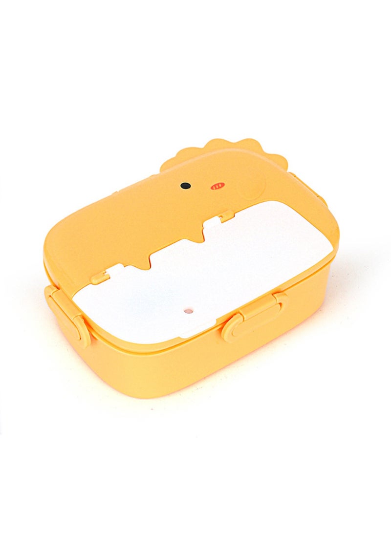 Cartoon Insulated Lunch Box, Student Canteen Lunch Box, Office Worker Microwaveable Lunch Box (Yellow) - Image 1