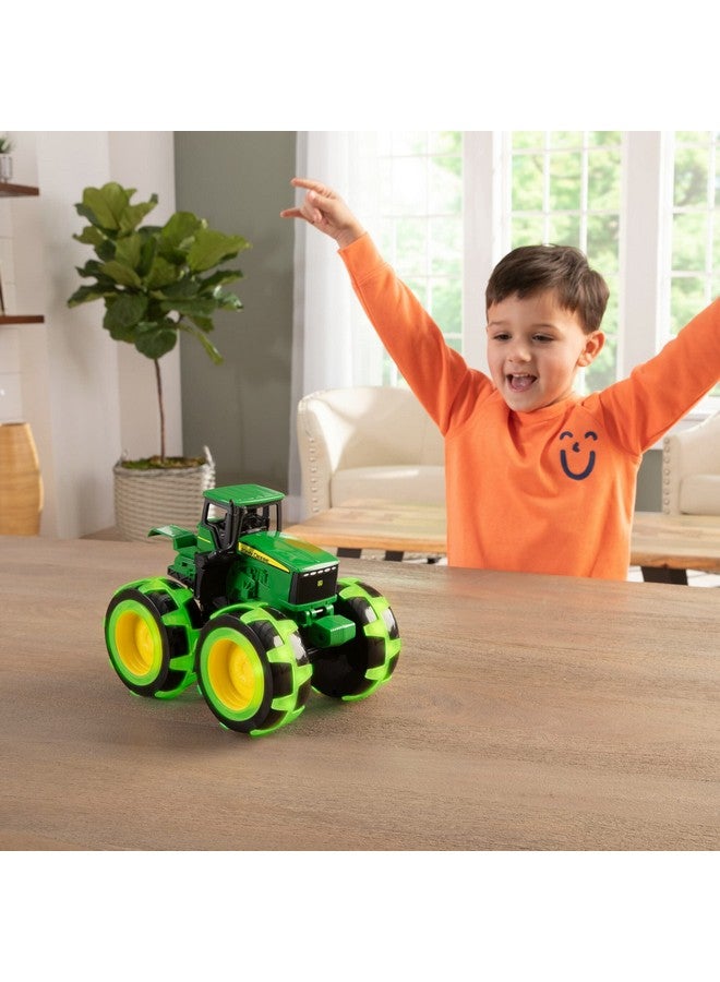 John Deere TOMY Monster Treads Lightning Wheels - John Deere Tractor - Motion Activated Light Up Monster Truck Toy - John Deere Tractor Toys with Monster Truck Tires - Ages 3 Years and Up - Image 3
