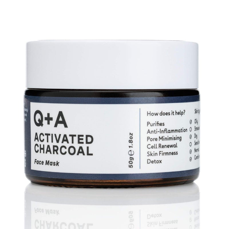 Q+A QA Activated Charcoal Face Mask A detoxifying Charcoal face mask to cleanse and purify skin 50g18oz