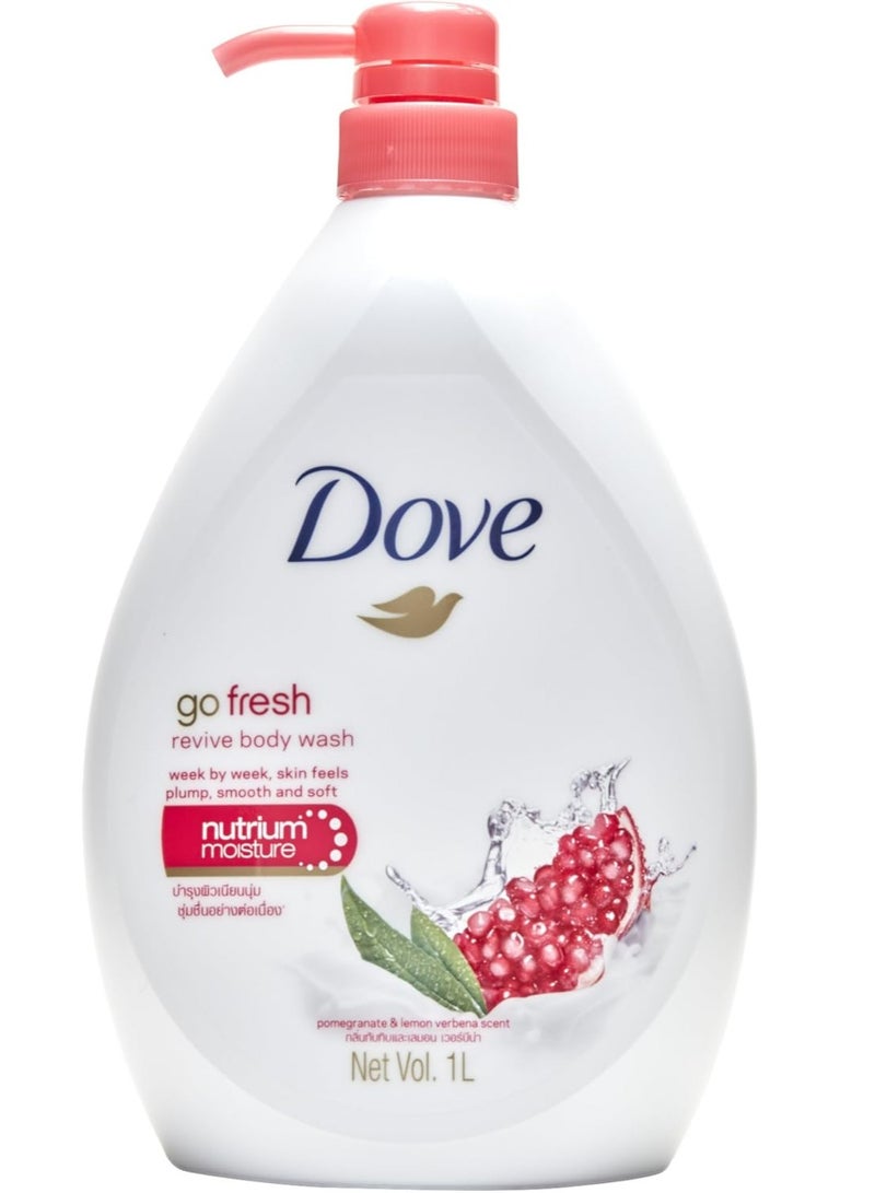 Go Fresh Revive Body Wash Pomegranate and Lemon Verbena Scent 1 Liter